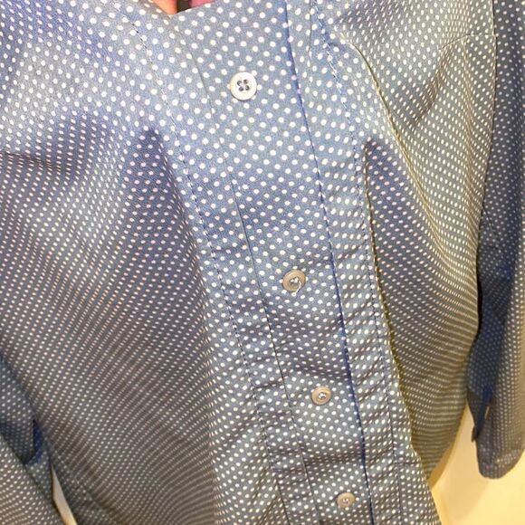 Nife Bluska Polka Dot Top Shirt Blouse Grey Blue size 40 large - Picture 4 of 6